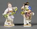 Pair of Small Meissen Vintner Figures