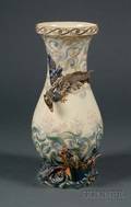 French Faience Aesthetic Movement Vase