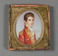 Coswaystyle Portrait Miniature on Ivory of a Young Military Man