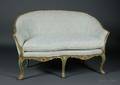 Louis XV Style Green Painted and Parcelgilt Canape