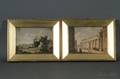 Continental School 19th Century Lot of Two Views of Ancient Sites in Sicily