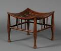 English Mahogany Thebes Stool