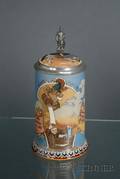 Mettlach Etched St Florian Stein