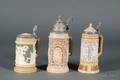 Three Mettlach Onehalf Litre Relief Steins