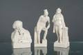 Three Doulton Lambeth White Glazed Stoneware Figures