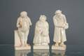 Three Doulton Lambeth White Glazed Stoneware Dickens Figures