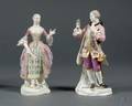 Pair of Meissen Porcelain Figures of a Lady and Gentleman
