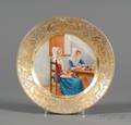 Viennastyle Painted Porcelain Cabinet Plate