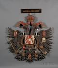 Impressive Carved Wood German Coat of Arms Wall Decoration
