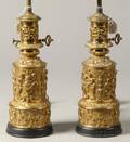 Pair of Pressed Metal Louis XVIstyle Oil Lamp Bases