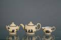 Three Piece Wedgwood Yellow Jasper Dip Teaset