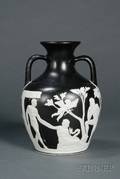 Wedgwood Black Smear Glazed Stoneware Portland Vase