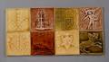 Eight Decorated Tiles Various Makers