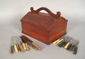 Pennsylvania stained poplar cutlery box 19th c