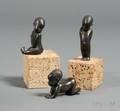 Three Nubian Children Sculptures
