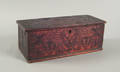 New England Frisian carved pine box 18th c