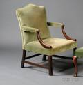 George III Mahogany Library Armchair