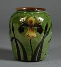 Arts  Crafts Style Decorated Vase