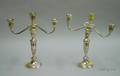Pair of Towle ThreeLight Sterling Silver Candelabra