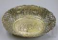 Silver Base Reticulated Oval Fruit Dish