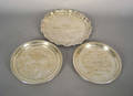 Three sterling silver trays