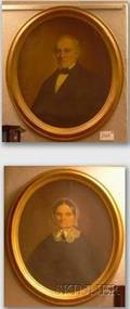 Two Framed Oil on Canvas Portraits of a Gentleman and Lady