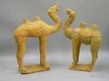 Two Chinese Tangstyle Pottery Camel Figures