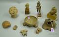 Ten African Carved Wood Figure and PreColumbian Pottery Fragments and Figural Articles