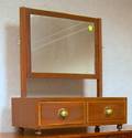 Inlaid Mahogany Dressing Mirror on Cabinet
