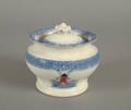 Blue spatter covered sugar in the windmill pattern 19th c