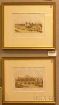 Two Framed Chromolithographs Depicting Paris