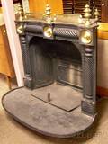 C Postley Patent Brassmounted Blackpainted Cast Iron Franklin Stove
