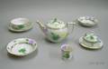 Seven Pieces of Herend Handpainted Chinese Bouquet Pattern Porcelain Tableware