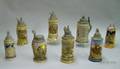 Eight German Pewterlidded Stoneware Steins