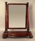 Large Empire mahogany shaving mirror