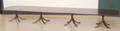 Fourpedestal mahogany dining table