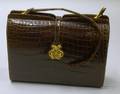 Vintage Nettie Rosenstein Brown Alligator Handbag
