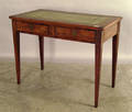 English mahogany two drawer desk