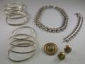 Eight Cini Sterling Silver Bangles and Two Cini Sterling Silver Suites