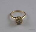 Antique Style 14kt Yellow Gold Diamond and Pearl Ring