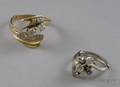 Two Gold and Diamond Cocktail Rings