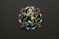 Silver and Polychrome Enamel Brooch