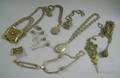 Assortment of Silver Filigree Jewelry and Hair Accessories Three Locket Pendant Necklaces and Another Necklace