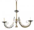 French Neoclassical 3 Arm Chandelier 20th C