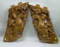 Pair of Asian Carved Hardwood Sculptures on Bases