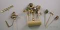 Nineteen Assorted Stickpins and an English 15kt Gold and Pearl Bar Pin