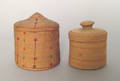 Two Northwestern lidded baskets ca 1900