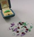 Jade Ring and a Group of Assorted Loose Cut and Cabochon Gemstones