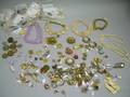 Assorted Vintage Costume and Other Jewelry Assorted Buttons and Miscellany