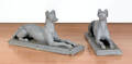 Pair of cast iron whippet figures late 19th c